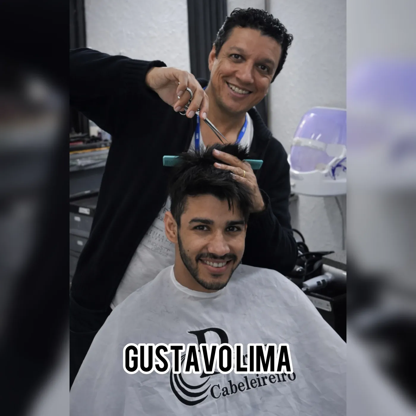 Pedrinho com artista
