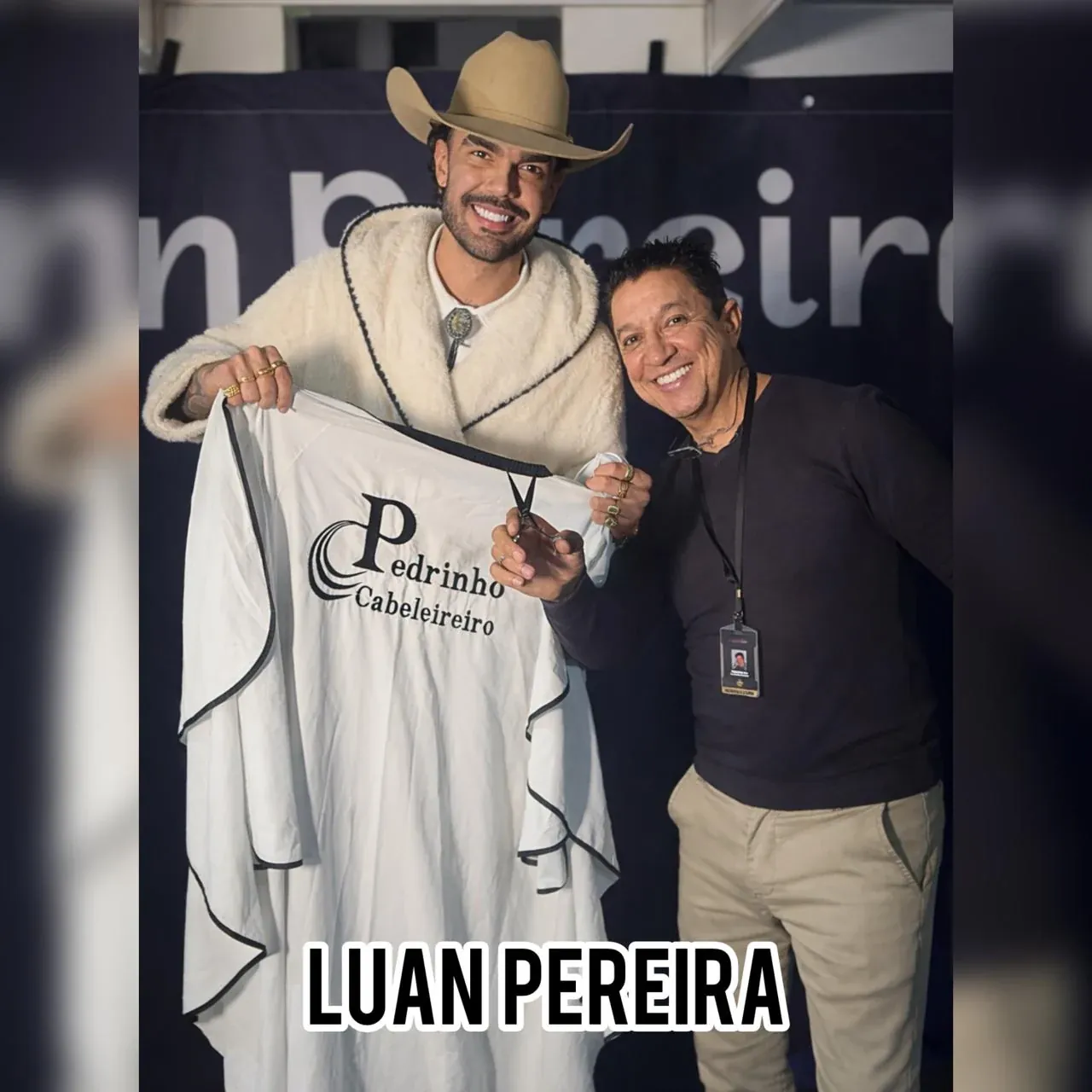 Pedrinho com artista