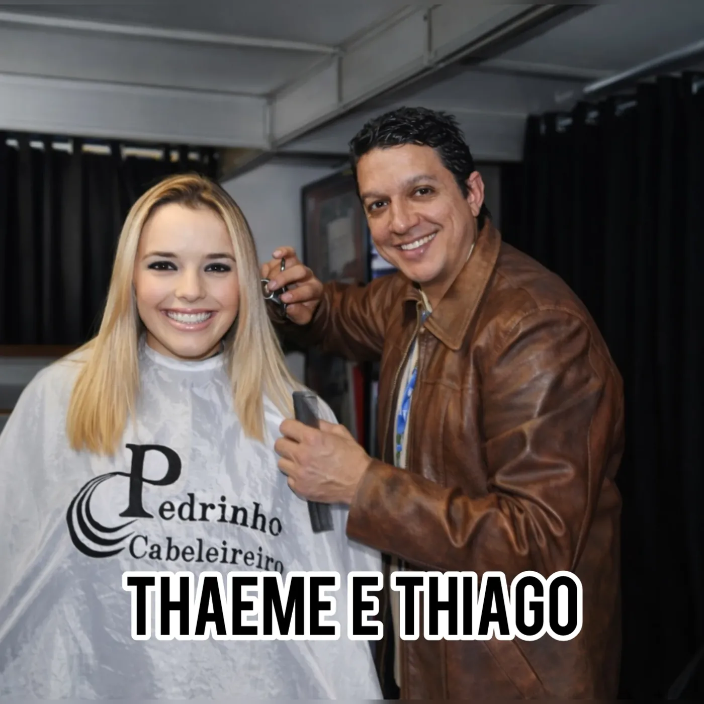 Pedrinho com artista