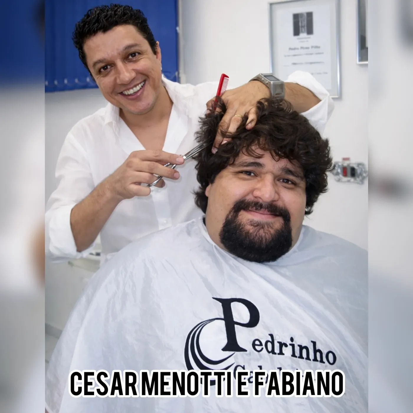 Pedrinho com artista