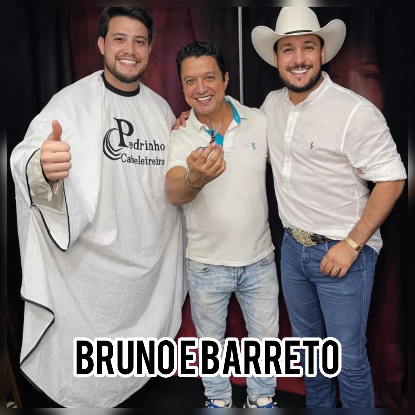 Pedrinho com artista