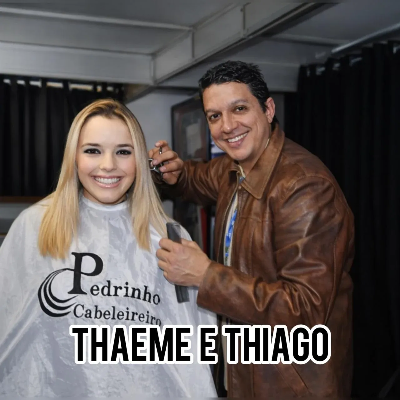 Pedrinho com artista