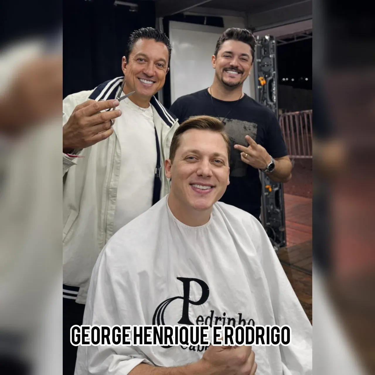 Pedrinho com artista