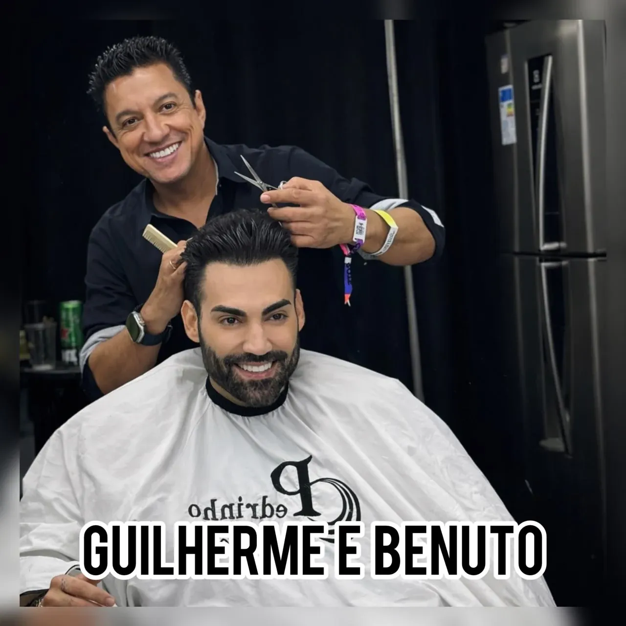 Pedrinho com artista