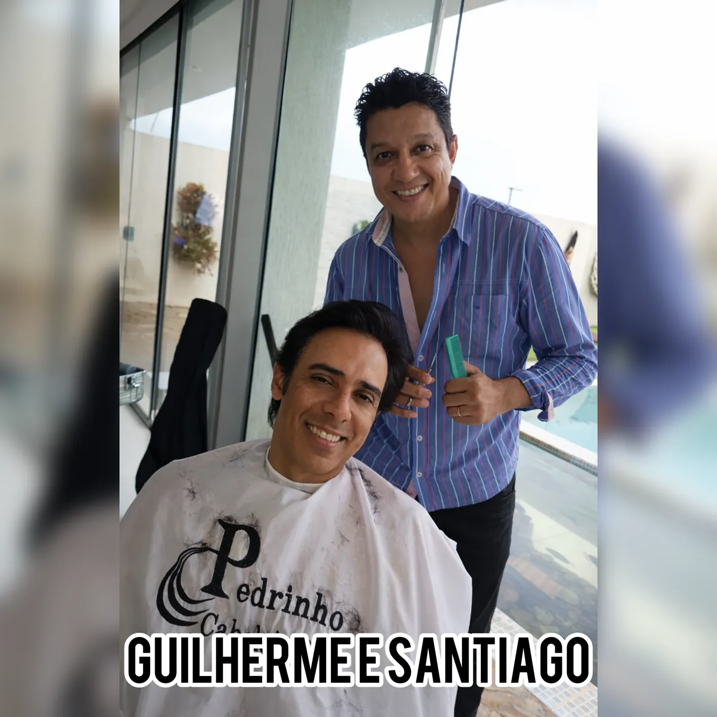 Pedrinho com artista