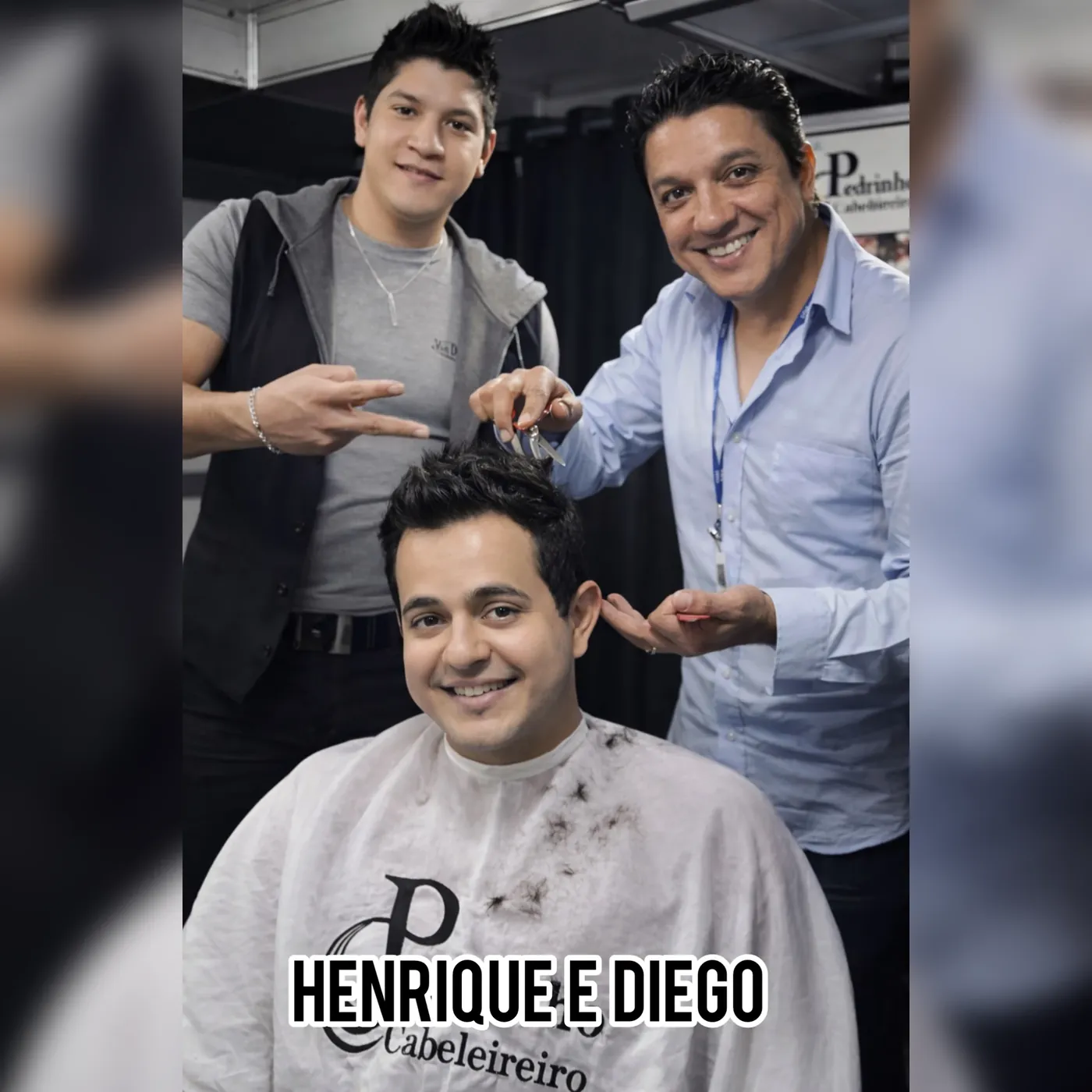 Pedrinho com artista