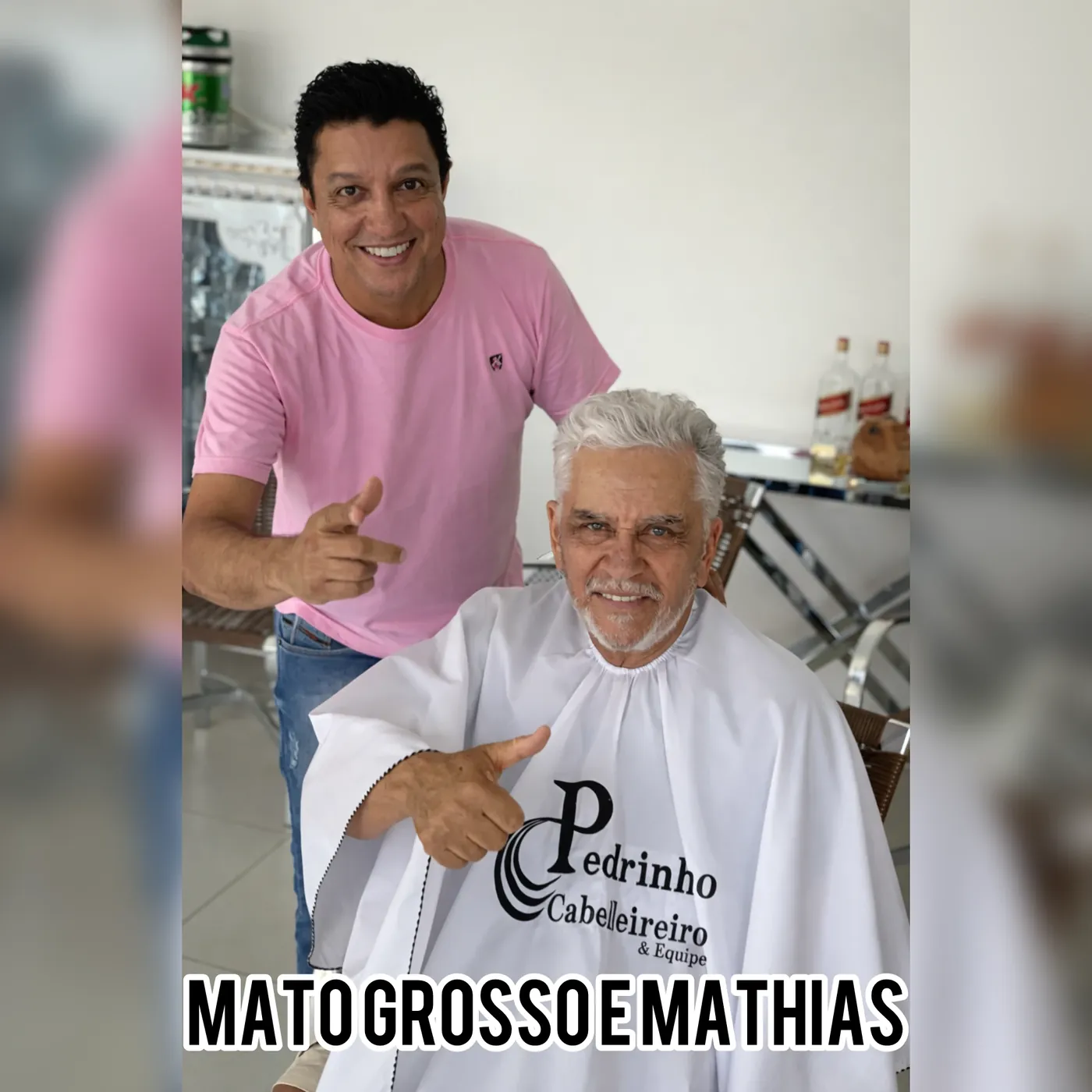 Pedrinho com artista