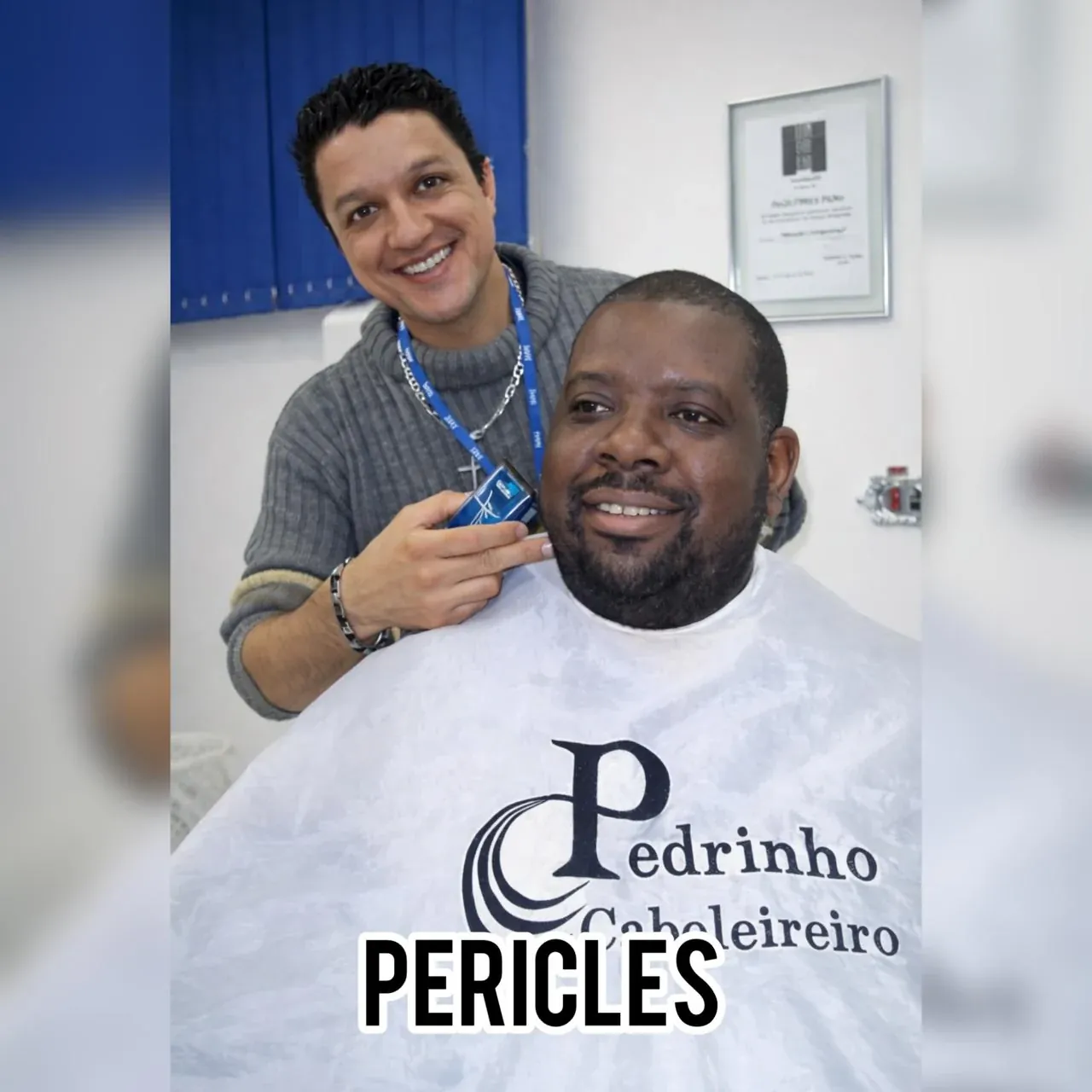 Pedrinho com artista