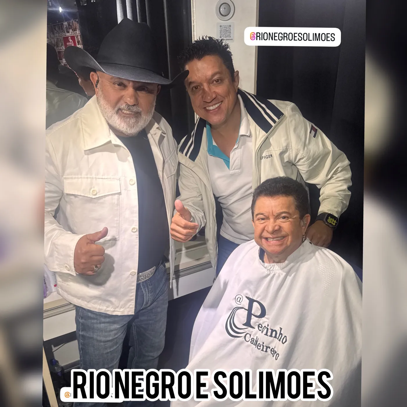 Pedrinho com artista