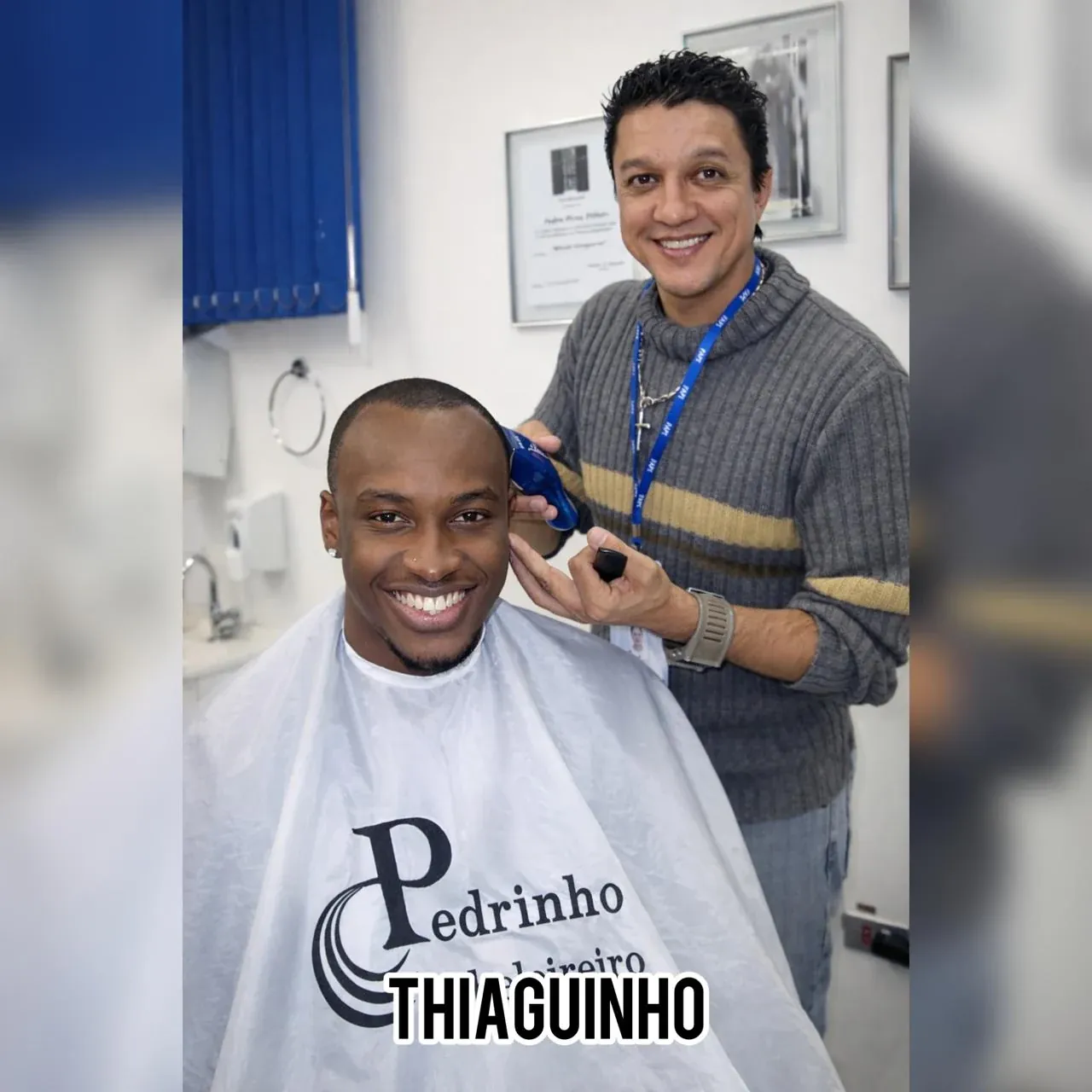 Pedrinho com artista
