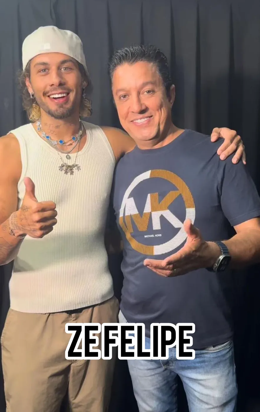 Pedrinho com artista
